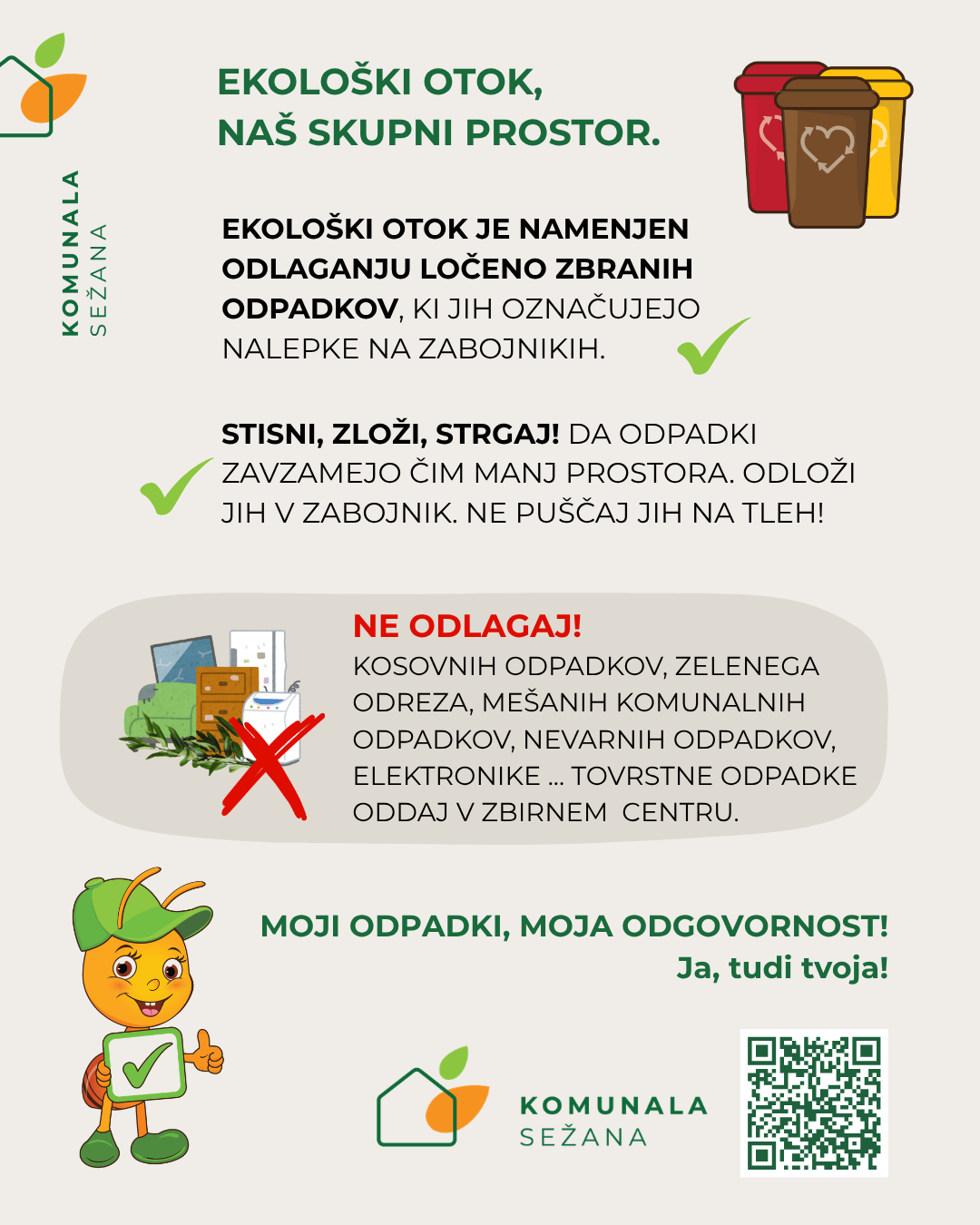 Moji odpadki moja odgovornost tabla eko otok RGB Instagram Post 45